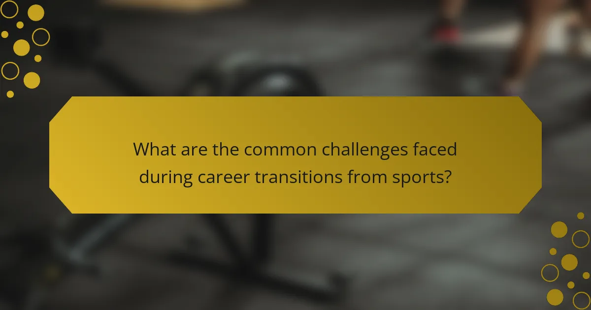 What are the common challenges faced during career transitions from sports?