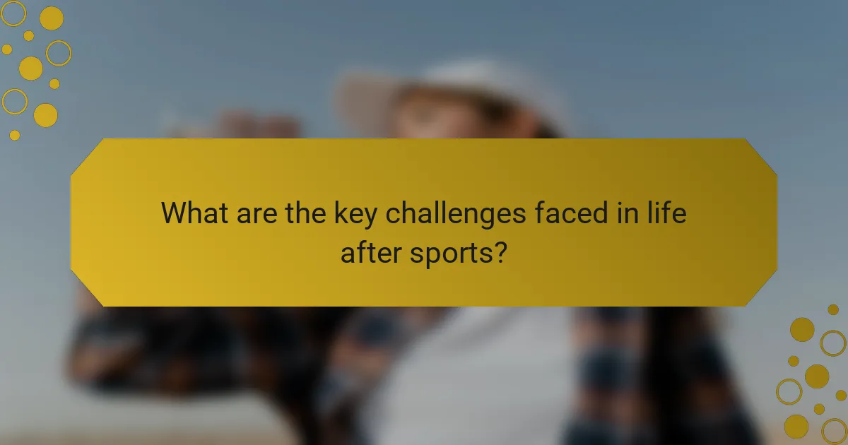 What are the key challenges faced in life after sports?